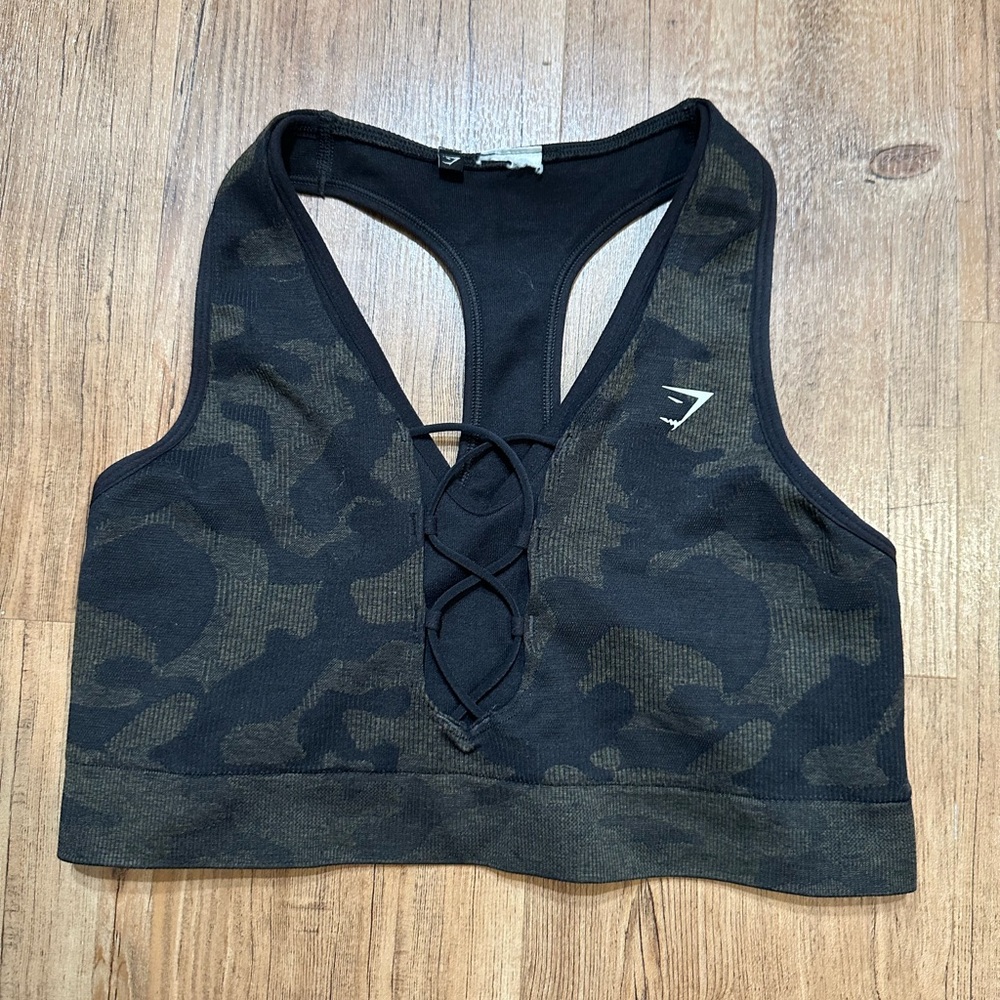 gymshark adapt camo seamless sports bra